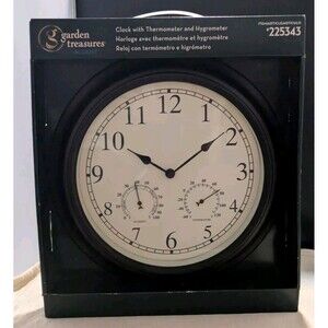 Garden Treasures Accent - Outdoor Clock/ Thermometer and Hygrometer #225343 NIB
